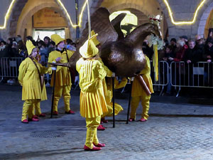 La Cavalcada de Reis 2020. Arribada del seguici a la pla&ccedil;a del Vi