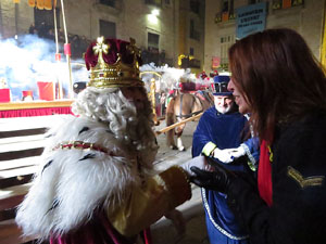 La Cavalcada de Reis 2020. Arribada del seguici a la pla&ccedil;a del Vi