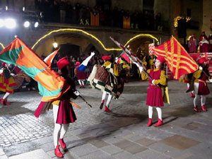 La Cavalcada de Reis 2020. Arribada del seguici a la pla&ccedil;a del Vi