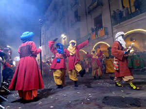 La Cavalcada de Reis 2020. Arribada del seguici a la pla&ccedil;a del Vi