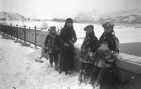 Nevada al pont de la Barca. 1906