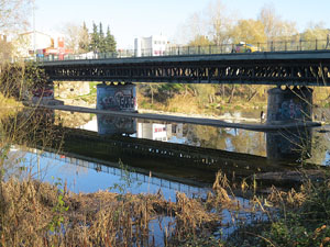 El pont de la Barca sobre el riu Ter construït el 1902