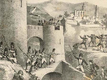 La torre de Sant Llu&iacute;s en un gravat de 1861