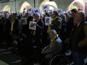 Concentraci&oacute; a la pla&ccedil;a del Vi per la independ&egrave;ncia i la llibertat dels presos pol&iacute;tics