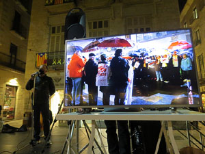 Concentraci&oacute; a la pla&ccedil;a del Vi per la independ&egrave;ncia i la llibertat dels presos pol&iacute;tics