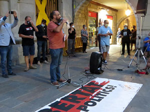 Concentració a la plaça del Vi per la independència i la llibertat dels presos polítics