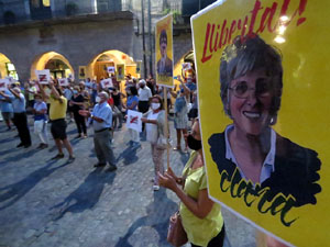 Concentració a la plaça del Vi per la independència i la llibertat dels presos polítics