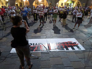 Concentració a la plaça del Vi per la independència i la llibertat dels presos polítics