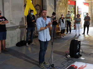 Concentració a la plaça del Vi per la independència i la llibertat dels presos polítics