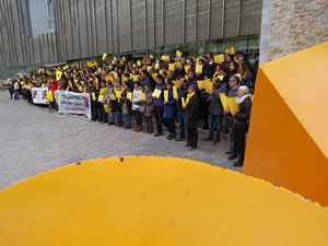 Concentraci&oacute; davant la seu de la Generalitat per la independ&egrave;ncia i la llibertat dels presos pol&iacute;tics