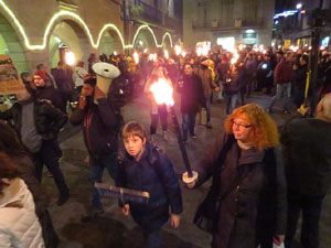Marxa de torxes per la llibertat dels presos pol&iacute;tics