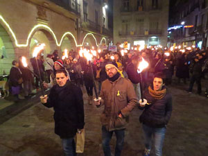 Marxa de torxes per la llibertat dels presos pol&iacute;tics