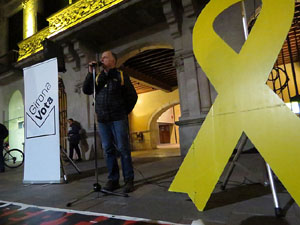 Concentraci&oacute; a la pla&ccedil;a del Vi per la independ&egrave;ncia i la llibertat dels presos pol&iacute;tics