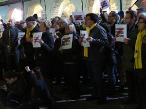 Concentraci&oacute; a la pla&ccedil;a del Vi per la independ&egrave;ncia i la llibertat dels presos pol&iacute;tics