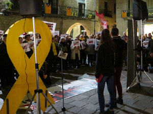 Concentraci&oacute; a la pla&ccedil;a del Vi per la independ&egrave;ncia i la llibertat dels presos pol&iacute;tics
