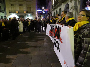 Concentraci&oacute; a la pla&ccedil;a del Vi per la independ&egrave;ncia i la llibertat dels presos pol&iacute;tics