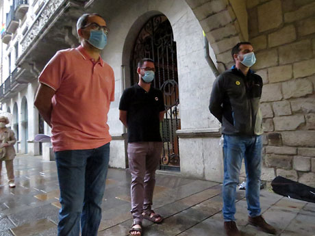 Concentració per la llibertat dels presos polítics a la plaça del Vi