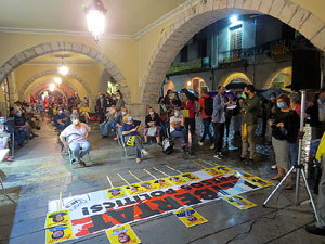 Concentraci&oacute; a la pla&ccedil;a del Vi per la independ&egrave;ncia i la llibertat dels presos pol&iacute;tics