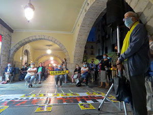 Concentraci&oacute; a la pla&ccedil;a del Vi per la independ&egrave;ncia i la llibertat dels presos pol&iacute;tics