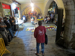 Concentraci&oacute; a la pla&ccedil;a del Vi per la independ&egrave;ncia i la llibertat dels presos pol&iacute;tics