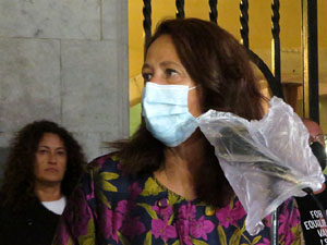 Concentraci&oacute; contra el 155 davant la subdelegaci&oacute; dels govern espanyol a la Gran Via de Jaume I