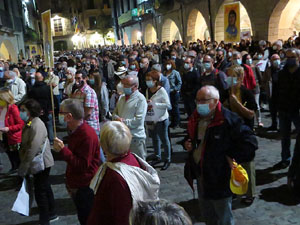 Concentraci&oacute; contra el 155 davant la subdelegaci&oacute; dels govern espanyol a la Gran Via de Jaume I