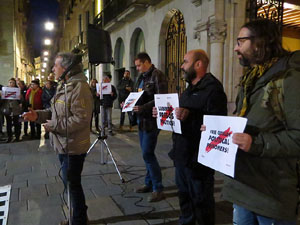 Concentraci&oacute; a la pla&ccedil;a del Vi per la independ&egrave;ncia i la llibertat dels presos pol&iacute;tics