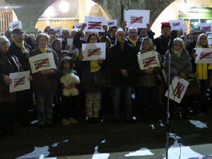 Concentraci&oacute; a la pla&ccedil;a del Vi per la independ&egrave;ncia i la llibertat dels presos pol&iacute;tics