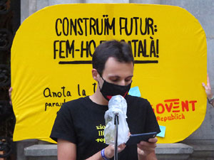 Concentraci&oacute; a la pla&ccedil;a del Vi per la independ&egrave;ncia i la llibertat dels presos pol&iacute;tics