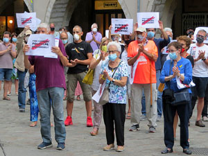 Concentraci&oacute; a la pla&ccedil;a del Vi per la independ&egrave;ncia i la llibertat dels presos pol&iacute;tics