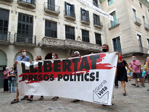 Concentraci&oacute; a la pla&ccedil;a del Vi per la independ&egrave;ncia i la llibertat dels presos pol&iacute;tics