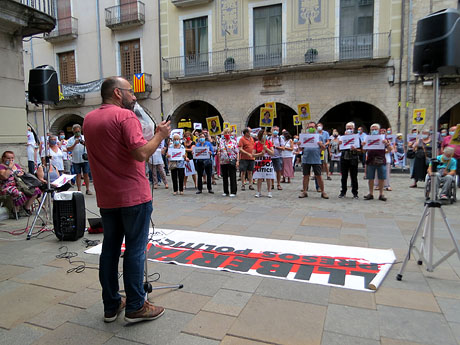 Concentraci&oacute; per la llibertat dels presos pol&iacute;tics a la pla&ccedil;a del Vi