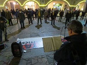 Concentraci&oacute; a la pla&ccedil;a del Vi per la independ&egrave;ncia i la llibertat dels presos pol&iacute;tics