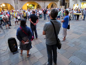 Concentraci&oacute; a la pla&ccedil;a del Vi per la independ&egrave;ncia i la llibertat dels presos pol&iacute;tics