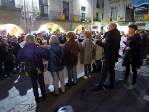Concentraci&oacute; a la pla&ccedil;a del Vi per la independ&egrave;ncia i la llibertat dels presos pol&iacute;tics