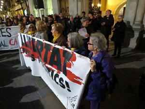 Concentraci&oacute; a la pla&ccedil;a del Vi per la independ&egrave;ncia i la llibertat dels presos pol&iacute;tics