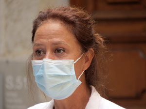 Diada Nacional 2020. Acte institucional al Pati de les Magn&ograve;lies, amb parlaments de Marta Madrenas, Miquel Noguer i Pere Vila