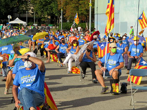 Diada Nacional 2020. Concentraci&oacute; a la pla&ccedil;a Espanya