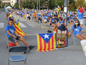 Diada Nacional 2020. Concentraci&oacute; a la pla&ccedil;a Espanya