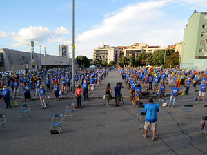 Diada Nacional 2020. Concentraci&oacute; a la pla&ccedil;a Espanya