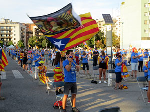 Diada Nacional 2020. Concentraci&oacute; a la pla&ccedil;a Espanya