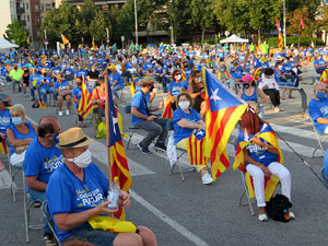 Diada Nacional 2020. Concentraci&oacute; a la pla&ccedil;a Espanya