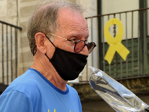 Diada Nacional 2020. Concentraci&oacute; a la pla&ccedil;a del Vi, lectura del manifest i cant de Els Segadors