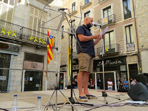 Diada Nacional 2020. Concentraci&oacute; a la pla&ccedil;a del Vi, lectura del manifest i cant de Els Segadors