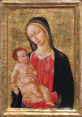 Madonnina. Autor desconegut (falsament atribuït a Matteo di Giovanni). S.d. Tremp sobre taula