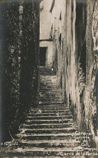 El carrer de Sant Llorenç, al Call Jueu. 1920-1944