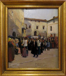 Ball del gambeto a Ridaura. Marià Vayreda i Vila. 1890. Oli sobre fusta