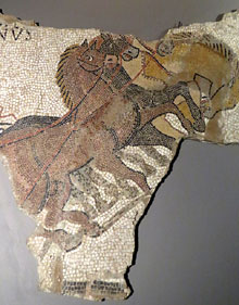 Detall del mosaic de Can Pau Birol. Segle III dC