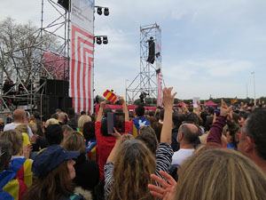 Acte del Consell per la República Catalana a Perpinyà amb el President Carles Puigdemont i els consellers Clara Ponsatí i Toni Comín