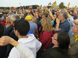 Acte del Consell per la República Catalana a Perpinyà amb el President Carles Puigdemont i els consellers Clara Ponsatí i Toni Comín